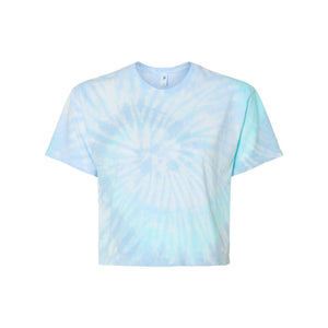 1050 Colortone Women's Tie-Dyed Crop T-Shirt Lagoon