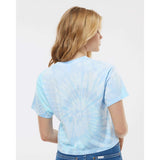 1050 Colortone Women's Tie-Dyed Crop T-Shirt Lagoon