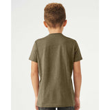 3001YCVC BELLA + CANVAS Youth CVC Jersey Tee Heather Olive