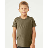 3001YCVC BELLA + CANVAS Youth CVC Jersey Tee Heather Olive