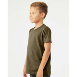 3001YCVC BELLA + CANVAS Youth CVC Jersey Tee Heather Olive