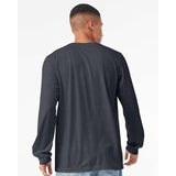 3501CVC BELLA + CANVAS Heather CVC Long Sleeve Tee Heather Midnight Navy