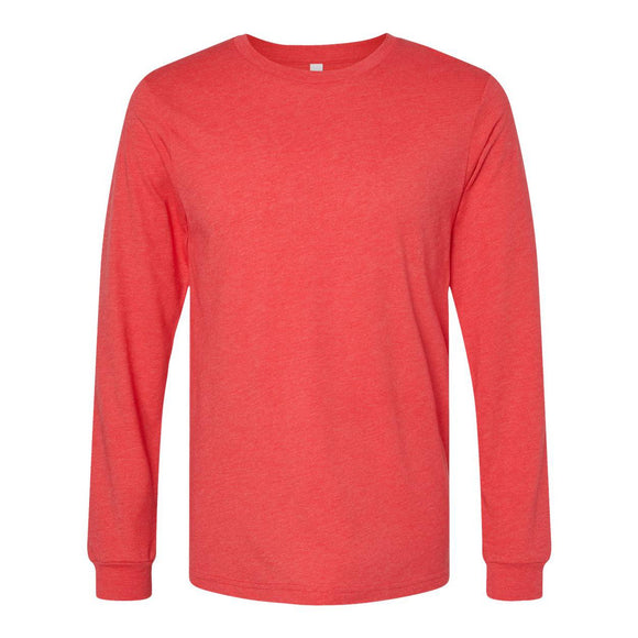 3501CVC BELLA + CANVAS Heather CVC Long Sleeve Tee Heather Red