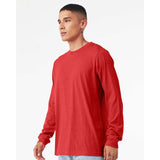 3501CVC BELLA + CANVAS Heather CVC Long Sleeve Tee Heather Red