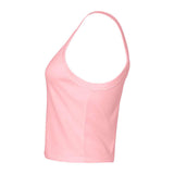 1012 BELLA + CANVAS Women's Micro Rib Spaghetti Strap Tank Solid Pink Blend