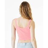 1012 BELLA + CANVAS Women's Micro Rib Spaghetti Strap Tank Solid Pink Blend