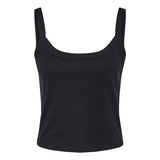 1012 BELLA + CANVAS Women's Micro Rib Spaghetti Strap Tank Solid Black Blend