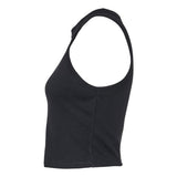 1019 BELLA + CANVAS Women's Micro Rib Racer Tank Solid Black Blend