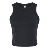 1019 BELLA + CANVAS Women's Micro Rib Racer Tank Solid Black Blend