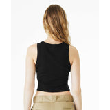 1019 BELLA + CANVAS Women's Micro Rib Racer Tank Solid Black Blend