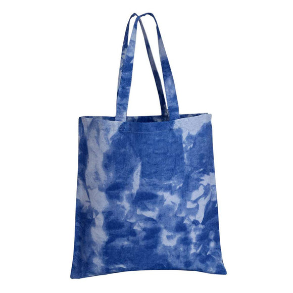 TD800 Q-Tees Tie-Dyed Canvas Bag Cloudy Blue