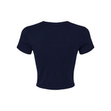 1010 BELLA + CANVAS Women's Micro Rib Baby Tee Solid Navy Blend