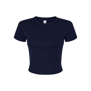 1010 BELLA + CANVAS Women's Micro Rib Baby Tee Solid Navy Blend