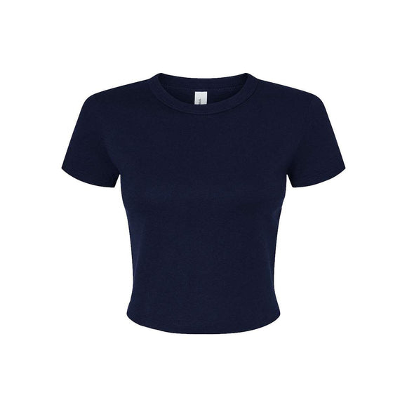 1010 BELLA + CANVAS Women's Micro Rib Baby Tee Solid Navy Blend