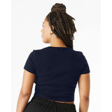 1010 BELLA + CANVAS Women's Micro Rib Baby Tee Solid Navy Blend