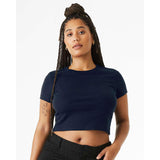 1010 BELLA + CANVAS Women's Micro Rib Baby Tee Solid Navy Blend