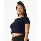 1010 BELLA + CANVAS Women's Micro Rib Baby Tee Solid Navy Blend