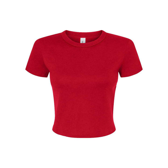 1010 BELLA + CANVAS Women's Micro Rib Baby Tee Solid Red Blend