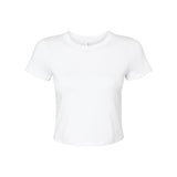 1010 BELLA + CANVAS Women's Micro Rib Baby Tee Solid White Blend