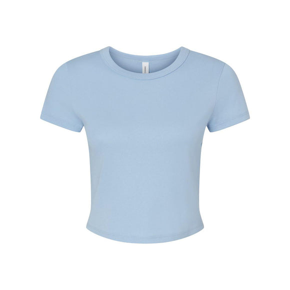 1010 BELLA + CANVAS Women's Micro Rib Baby Tee Solid Baby Blue Blend