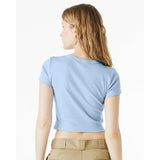 1010 BELLA + CANVAS Women's Micro Rib Baby Tee Solid Baby Blue Blend