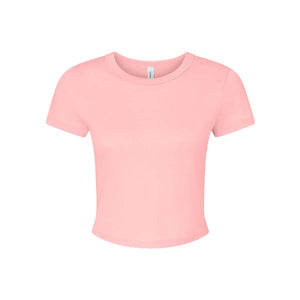 1010 BELLA + CANVAS Women's Micro Rib Baby Tee Solid Pink Blend