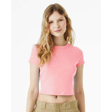 1010 BELLA + CANVAS Women's Micro Rib Baby Tee Solid Pink Blend