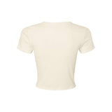 1010 BELLA + CANVAS Women's Micro Rib Baby Tee Solid Natural Blend