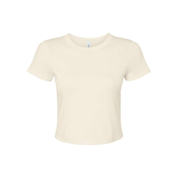 1010 BELLA + CANVAS Women's Micro Rib Baby Tee Solid Natural Blend