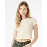 1010 BELLA + CANVAS Women's Micro Rib Baby Tee Solid Natural Blend