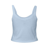 1012 BELLA + CANVAS Women's Micro Rib Spaghetti Strap Tank Solid Baby Blue Blend