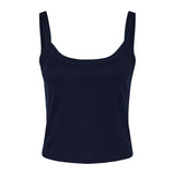 1012 BELLA + CANVAS Women's Micro Rib Spaghetti Strap Tank Solid Navy Blend