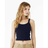 1012 BELLA + CANVAS Women's Micro Rib Spaghetti Strap Tank Solid Navy Blend