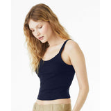 1012 BELLA + CANVAS Women's Micro Rib Spaghetti Strap Tank Solid Navy Blend