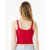 1012 BELLA + CANVAS Women's Micro Rib Spaghetti Strap Tank Solid Red Blend