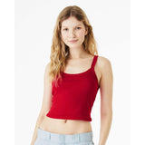 1012 BELLA + CANVAS Women's Micro Rib Spaghetti Strap Tank Solid Red Blend