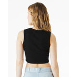 1013 BELLA + CANVAS Women's Micro Rib Muscle Crop Tank Solid Black Blend