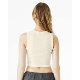 1013 BELLA + CANVAS Women's Micro Rib Muscle Crop Tank Solid Natural Blend