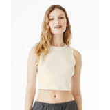 1013 BELLA + CANVAS Women's Micro Rib Muscle Crop Tank Solid Natural Blend