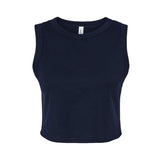 1013 BELLA + CANVAS Women's Micro Rib Muscle Crop Tank Solid Navy Blend