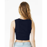 1013 BELLA + CANVAS Women's Micro Rib Muscle Crop Tank Solid Navy Blend