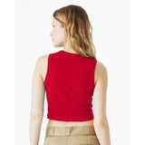 1013 BELLA + CANVAS Women's Micro Rib Muscle Crop Tank Solid Red Blend