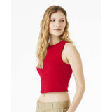 1013 BELLA + CANVAS Women's Micro Rib Muscle Crop Tank Solid Red Blend