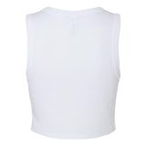 1013 BELLA + CANVAS Women's Micro Rib Muscle Crop Tank Solid White Blend