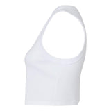 1013 BELLA + CANVAS Women's Micro Rib Muscle Crop Tank Solid White Blend