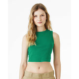 1013 BELLA + CANVAS Women's Micro Rib Muscle Crop Tank Solid Kelly Blend