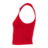 1019 BELLA + CANVAS Women's Micro Rib Racer Tank Solid Red Blend