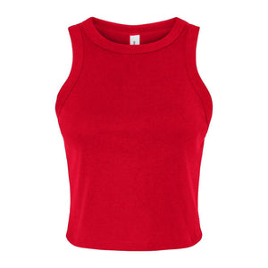 1019 BELLA + CANVAS Women's Micro Rib Racer Tank Solid Red Blend