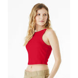 1019 BELLA + CANVAS Women's Micro Rib Racer Tank Solid Red Blend