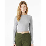 1501 BELLA + CANVAS Women's Micro Rib Long Sleeve Baby Tee Athletic Heather